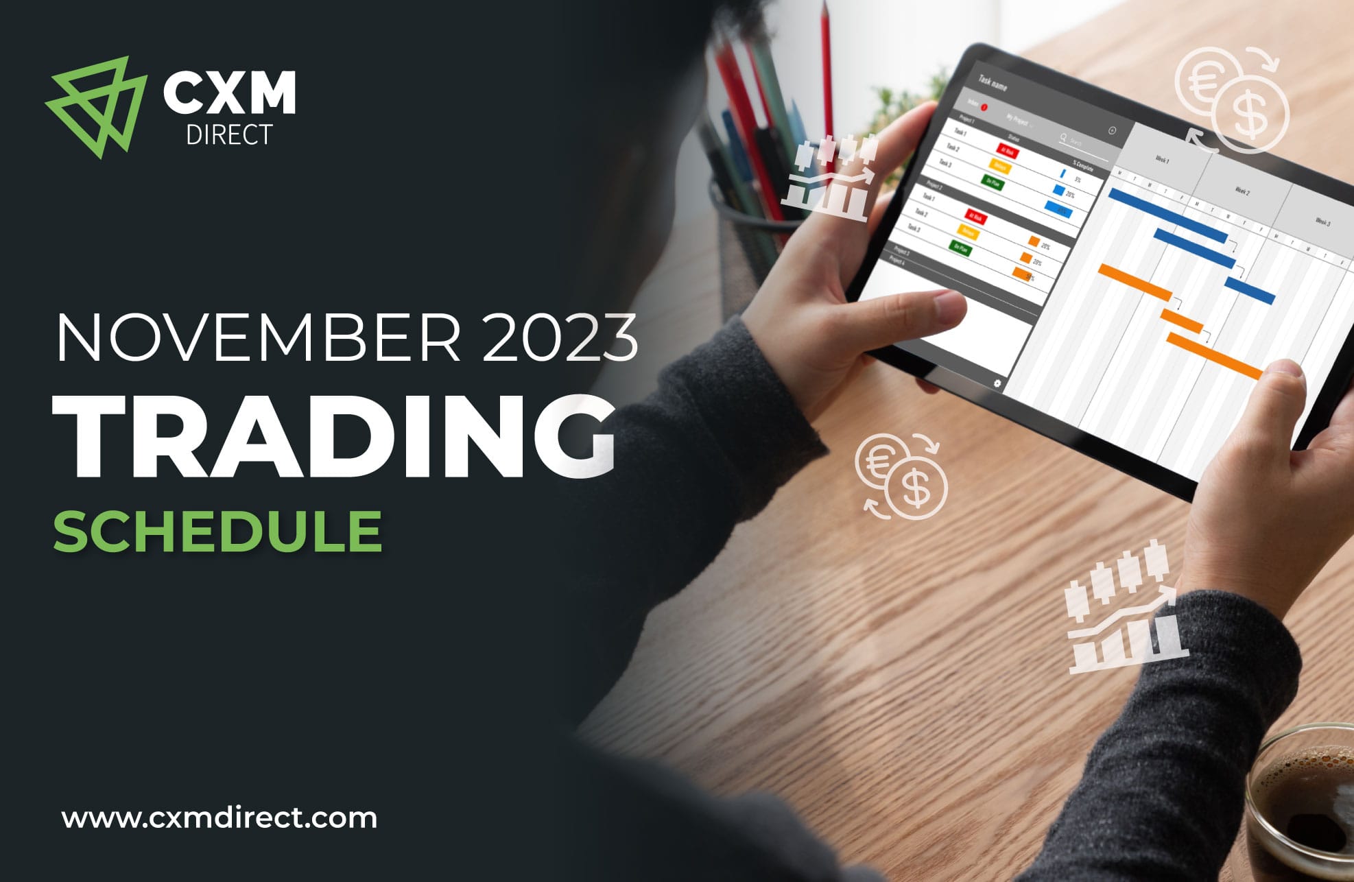 CXM Direct: Lịch Giao Dịch Tháng 11, 2023